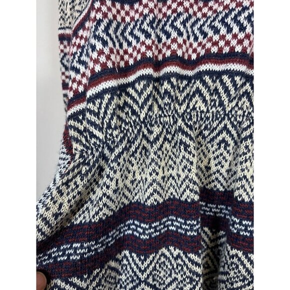Alison Andrews Sweater L Blue Western Boho Argyle Chevron Concert Southwest Soft - Picture 4 of 11